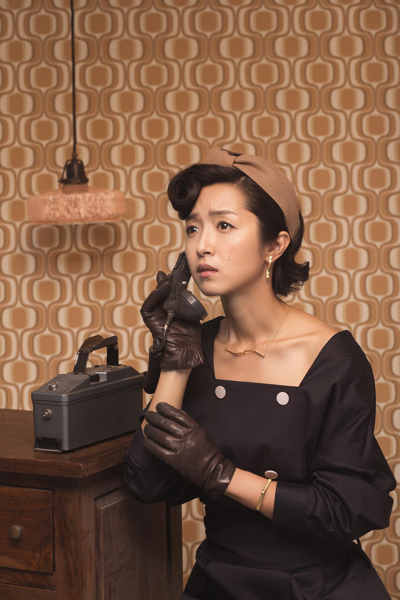 動揺/上向きミスビアードフォールドモノクロ銅ネックレス真鍮ショートネックレス