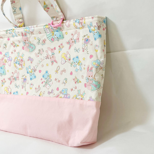 入園入学3点セット☆くまさん アイボリー(ピンク) レッスン