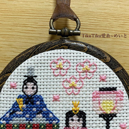 クロスステッチキット】ミニフレーム付き お節句飾り キット TikuTiku