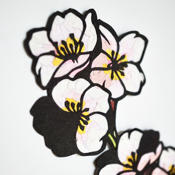【切り絵×ちぎり絵】原画アート sakura -桜- 3枚目の画像