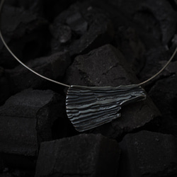 Calligraphy 墨摺 飛展項鍊 Oxidized Silver Necklace - Spreading 第3張的照片