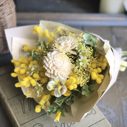 mini bouquet mimosa  スワッグ　花束 3枚目の画像