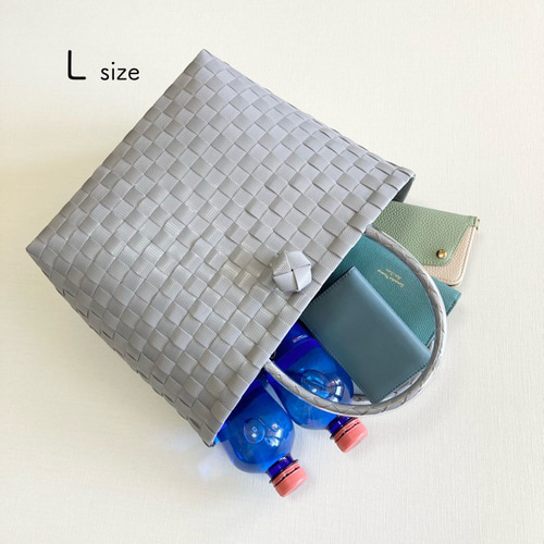 プラカゴバッグ Lサイズ ミルクティーカラー プラカゴ ppバンドバッグ