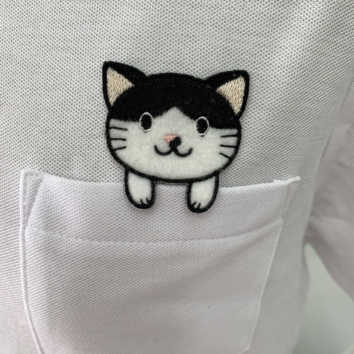 そら様パネル☆ワッペンポケット　ネコちゃん☆ ハンカチ受付 そら様パネル☆ワッペンポケット ネコちゃん☆ ハンカチ受付