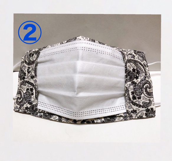 ✳️再販✳️メンズマスクカバー★不織布が見えるマスクカバー 3枚目の画像