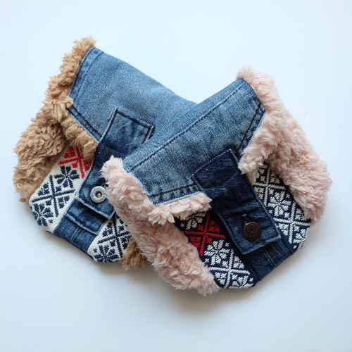 こぎん刺しのフワフワデニムリメイクミニサコッシュ生成【刺繍  