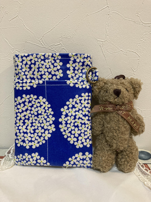 紫陽花柄（青）ナースポケットペンケース　オーガナイザー　ハンドメイド 人気・おすすめ｜使いやすい・旅行におすすめ セール中 全国発送 国内発送・品質保証付き商品