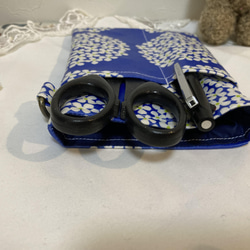 紫陽花柄（青）ナースポケットペンケース　オーガナイザー　ハンドメイド 4枚目の画像