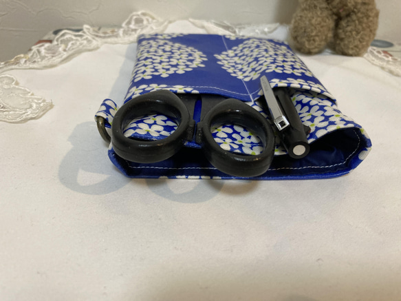 紫陽花柄（青）ナースポケットペンケース　オーガナイザー　ハンドメイド 人気・おすすめ｜使いやすい・旅行におすすめ セール中 全国発送 国内発送・品質保証付き商品