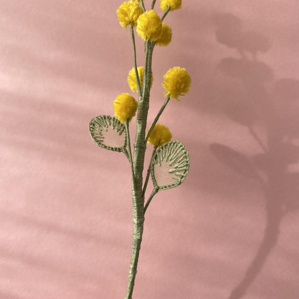 ミモザの立体刺繍　花束　　（140） 15枚目の画像