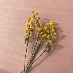 ミモザの立体刺繍　花束　　（140） 19枚目の画像