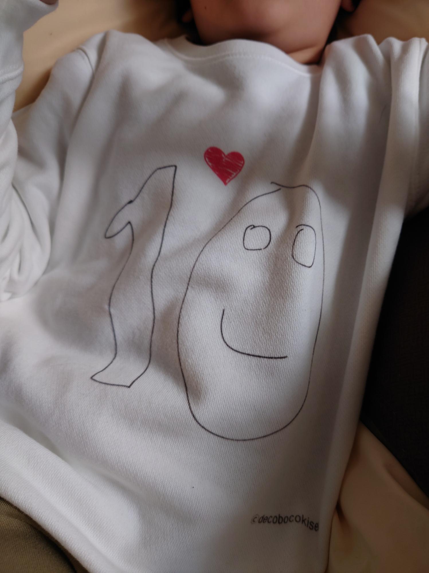 でこぼこ10くんホワイトトレーナー