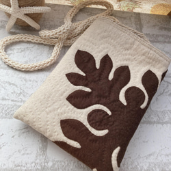 花柄ホヌとお花のハワイアンキルトバック トートバッグ yoyomi