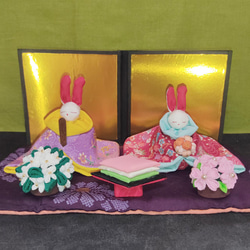 吊るし飾り】メジロと桜の吊るし飾り その他置物 Craft-House-Risuky