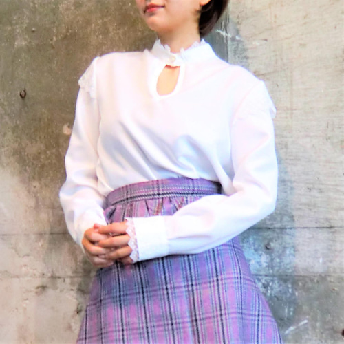 WOMEN】レーススタンドカラーブラウス｜OLD ENGLAND OFFICIAL