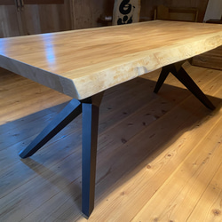 ⭐︎一枚板　テーブル　アイアン⭐︎ 96095210c63ba7103b1428ab77097b