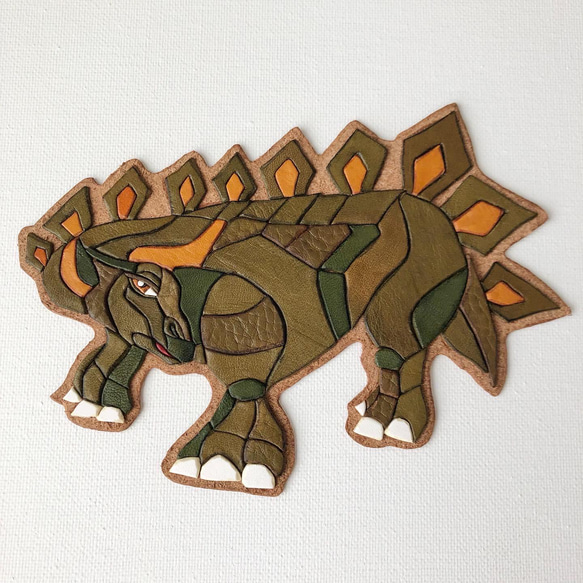 ■送料無料■ Leather  Picture  / Stegosaurus 4枚目の画像