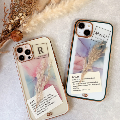 itsuko アルコールインク　iPhone13 ケース　フラワー　ピンク itsuko アルコールインク iPhone13 ケース フラワー ピンク itsuko