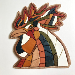 Leather  Picture  - Colorful Rooster - 4枚目の画像