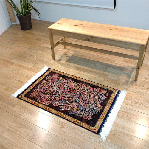 ペルシャ カーペット 玄関マット 生命の木 90x60cm カーペット
