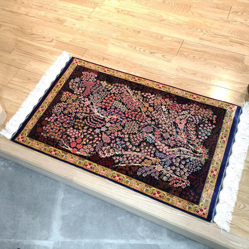 ペルシャ カーペット 玄関マット 生命の木 90x60cm カーペット