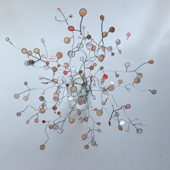 ワイヤークラフト　木の枝　✳︎春ピンクver✳︎ 1枚目の画像