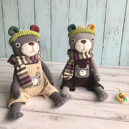 くまポケットのクマくん❗】靴下ぬいぐるみ ぬいぐるみ art工房
