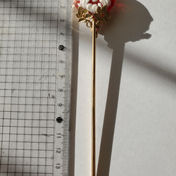 【かんざし】寒椿の花杖 3枚目の画像