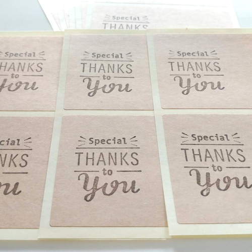 メッセージが書けるThank you シール⭐ ちょこっと大きめサイズ シール 