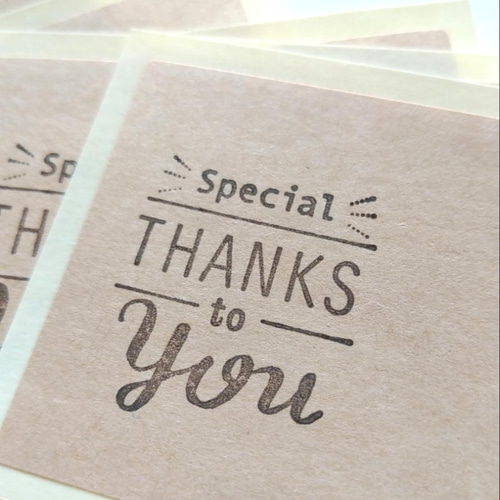 メッセージが書けるThank you シール⭐ ちょこっと大きめサイズ シール 