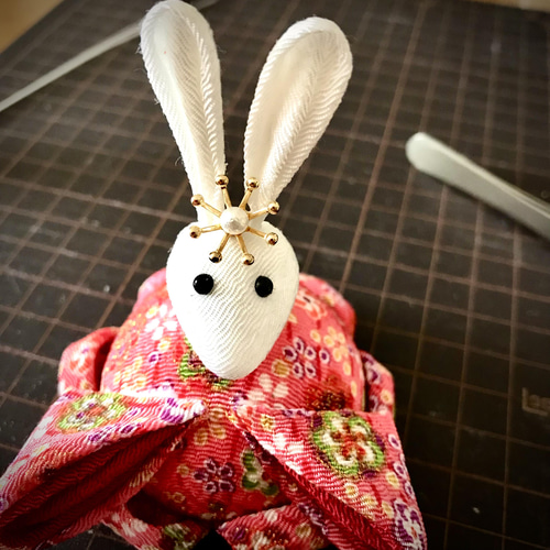 ハンドメイド ブラウンうさぎちゃんの春の日　ぬいぐるみ ハンドメイド ブラウンうさぎちゃんの春の日 ぬいぐるみ ぬいぐるみ