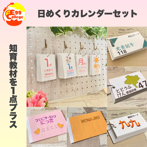保育園 日めくりカレンダーPlus教材1点セット 知育教材 幼稚園