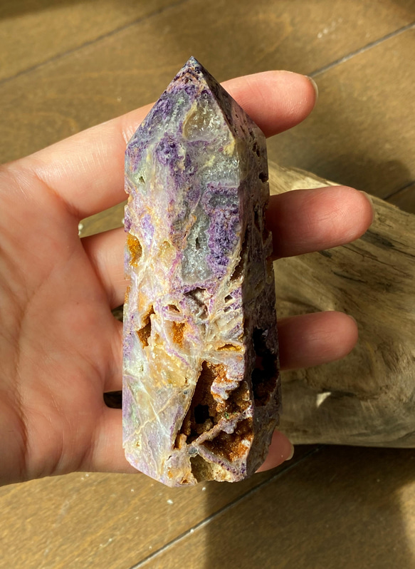 輝く飴色✨ スファレライト ドゥルージー&ジォード タワー 原石 天然石 4枚目の画像
