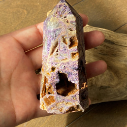 輝く飴色✨ スファレライト ドゥルージー&ジォード タワー 原石 天然石 2枚目の画像