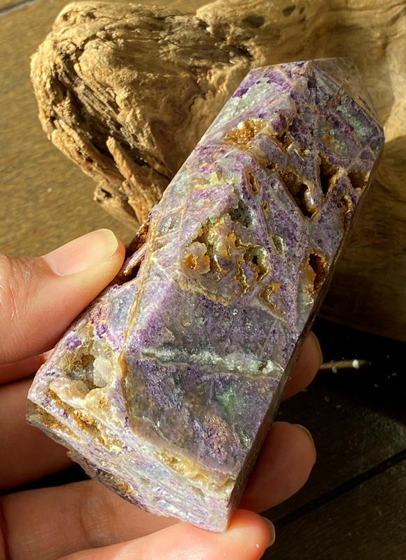 輝く飴色✨ スファレライト ドゥルージー&ジォード タワー 原石 天然石 11枚目の画像