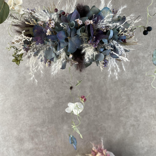 sold アンティーク紫陽花のフライングリース リース 𝑙𝑎𝑛𝑎 𝑝𝑢𝑎