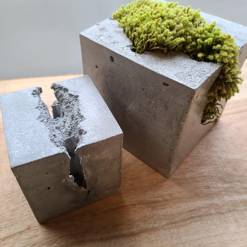 FP1425 ハンドメイド センメント 置物 オブジェ コンクリート置物