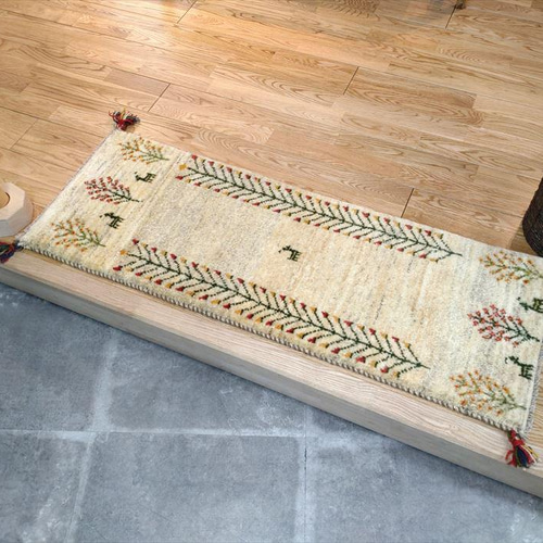 【夏のキャンペーン】ペルシャ　ギャッベ ミニランナー　113×40 ヤギ 夏のキャンペーン】ペルシャ ギャッベ ミニランナー 113×40 ヤギ