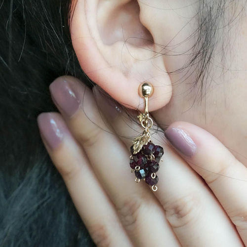 14kgfトラピッチェアメジストピアス/イヤリング 14kgfトラピッチェアメジストピアス/イヤリング 14kgfトラピッチェ