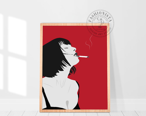抽象的な女性のシルエット絵画