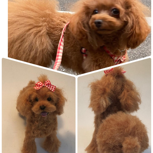 羊毛フェルト犬オーダーメイド Sサイズ15cm 羊毛フェルト