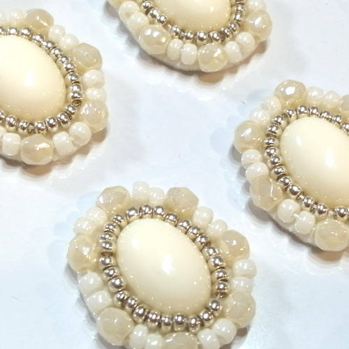 No.5】ビーズ刺繍カボション その他素材 K_Parts 通販 13304573