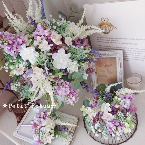 アーティフィシャルフラワー s ウェディング　ブーケ　ブートニア ブートニア付】ウェディングブーケ アーティフィシャルフラワー 個性的