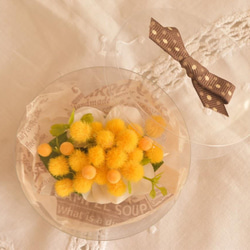 ビタミンカラーのミモザコサージュ「春満開」 5枚目の画像