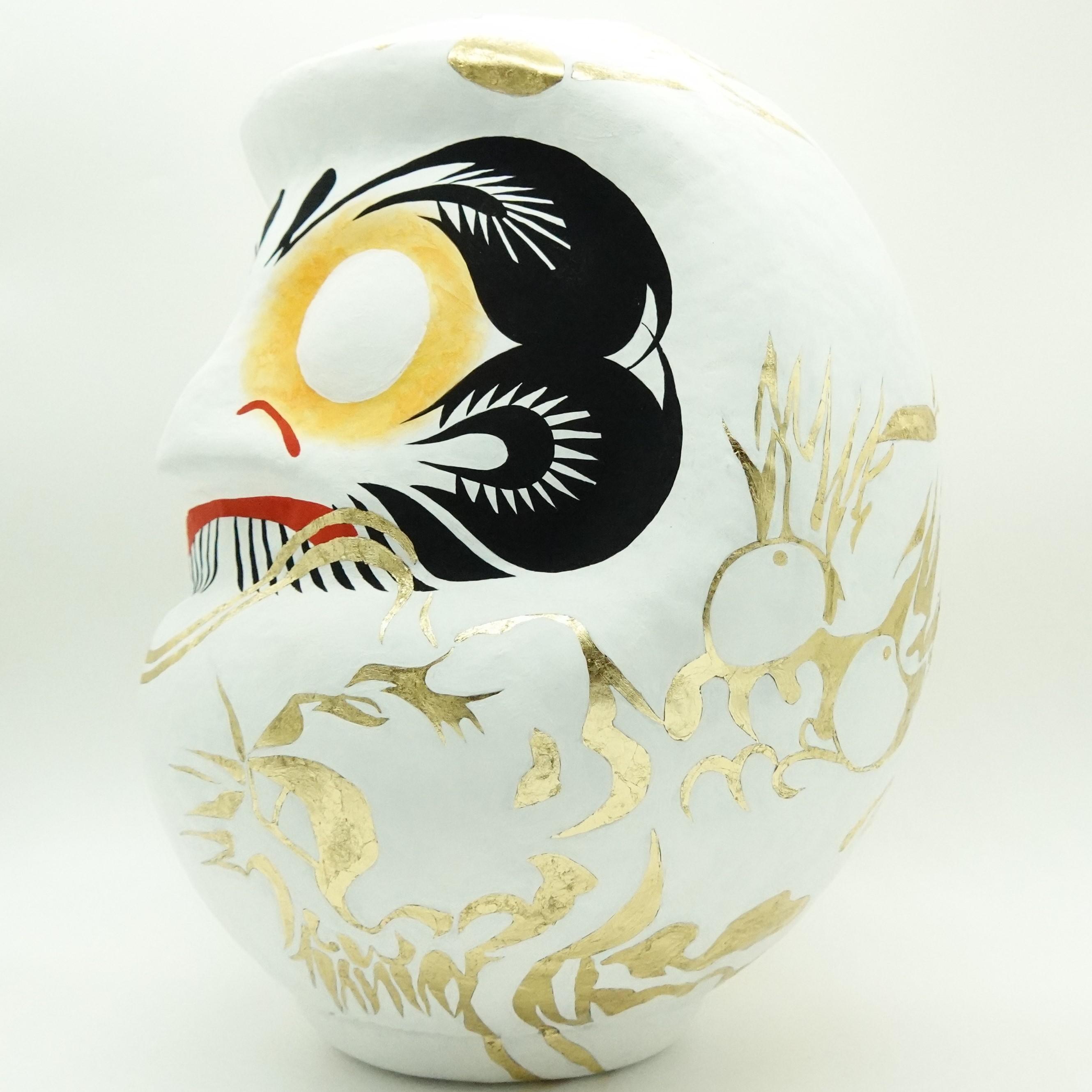 【だるま大】白地金龍図