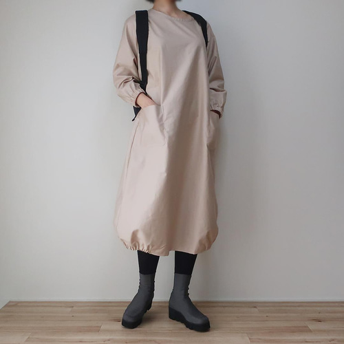 型紙】ラグラン袖バルーンワンピース（フリーサイズ） 型紙 リッチ