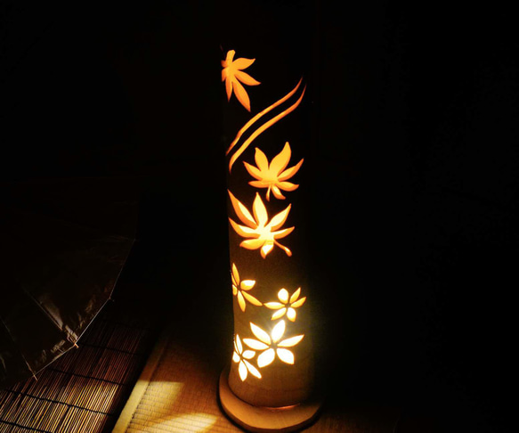 竹灯り・竹あかり・竹灯籠　～～ 癒しの灯り　華衣ライン★華燈篭★～～ 竹灯り・竹あかり・竹灯籠 ～～ 癒しの灯り 華衣ライン☆花編