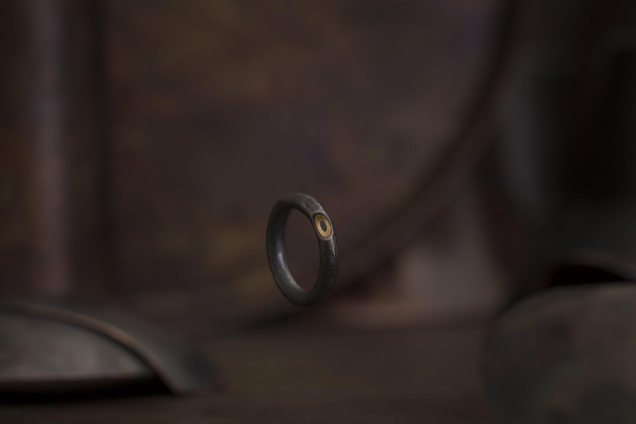 逆木目金リング