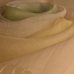 　新作　絹綿麻ストール「優しいさわやか色」 8枚目の画像