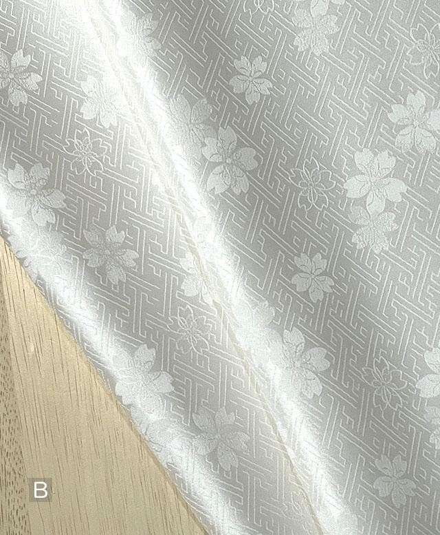 正絹ハギレ☆白生地mj000B桜さや地紋 はぎれ umi 通販 13306218